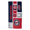 [Personalization Only] OFFICIAL MLB Colorblock Personalized Beach Towel - Twins