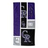 [Personalization Only] OFFICIAL MLB Colorblock Personalized Beach Towel - Rockies