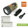 2000 Lumen Dual Source LED Rechargeable Spotlight with 5000 mAh Power Bank, Olive