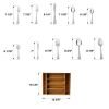 45 Piece Stainless Steel Flatware Set with Wooden Tray Organizer, Service for 8