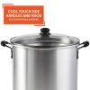 Aluminum 32 Quart Steamer Pot with a 21 Quart Steamer Basket and Glass Lid/Multipots 2 Count