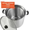 Aluminum 32 Quart Steamer Pot with a 21 Quart Steamer Basket and Glass Lid/Multipots 2 Count